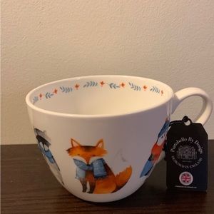 Portobello by Design bone china fall fox & penguin mug